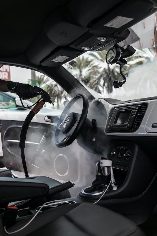 Sanitización del interior con vapor